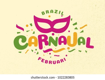 Brazil Carnival Moment 2018 Celebration Background for Poster and Banner. Vector eps.10