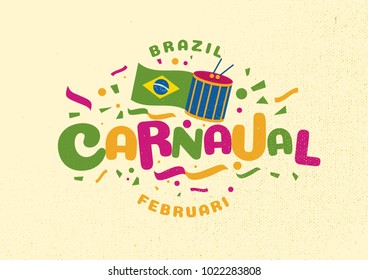 Brazil Carnival Moment 2018 Celebration Background for Poster and Banner. Vector eps.10