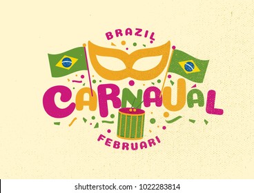 Brazil Carnival Moment 2018 Celebration Background for Poster and Banner. Vector eps.10