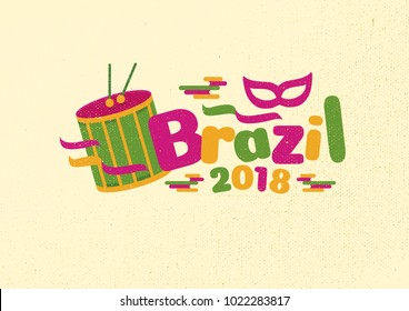 Brazil Carnival Moment 2018 Celebration Background for Poster and Banner. Vector eps.10