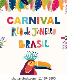 Brazil Carnival template. Vector illustration