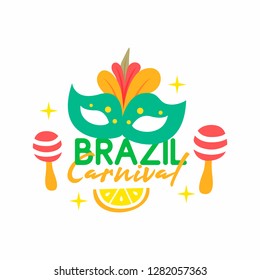 Brazil carnival typography