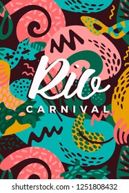 Brazil carnival. Vector illustration with trendy abstract elements. Poster design for carnival concept and other users