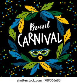 Brazil carnival. Vector template for carnival concept and other users