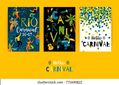 Brazil carnival. Vector templates for carnival concept and other users.