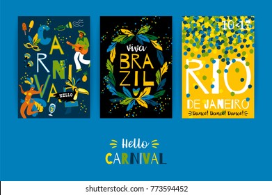 Brazil carnival. Vector templates for carnival concept and other users.