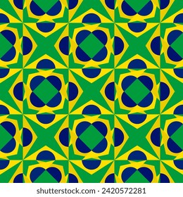 brazil ceramic tile pattern. geometric background. vector illustration