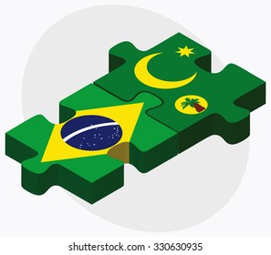 Brazil and Cocos (Keeling) Islands Flags