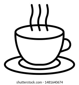 Brazil coffee cup icon. Outline Brazil coffee cup vector icon for web design isolated on white background