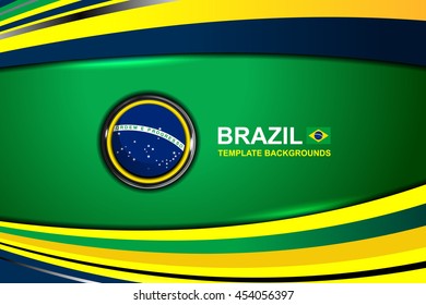 brazil color backgrounds design, vector illustration