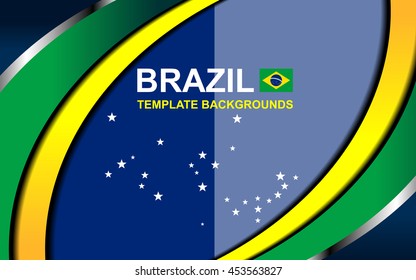 brazil color backgrounds style, vector illustration