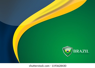 Brazil Color flag concept background for independence, republic day and other events, Vector illustration Design