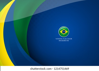 Brazil Color flag concept background for independence, republic day and other events, Vector illustration Design