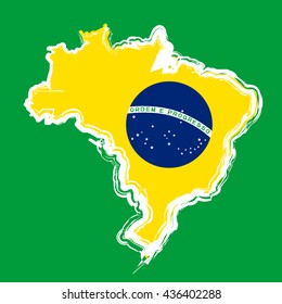 Brazil Colors Map 2016 Vector