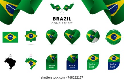 Brazil complete set. Vector illustration.