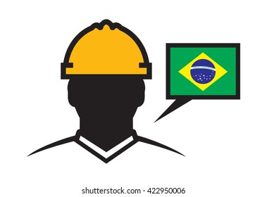 Brazil contractor vector icon
