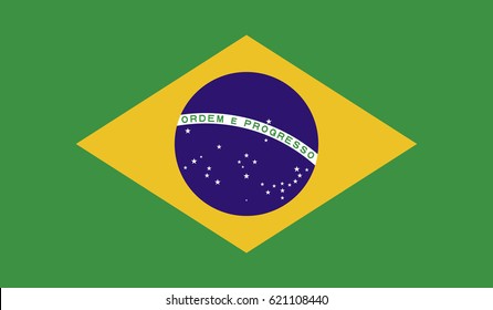 brazil contry flag with high resolution vector.