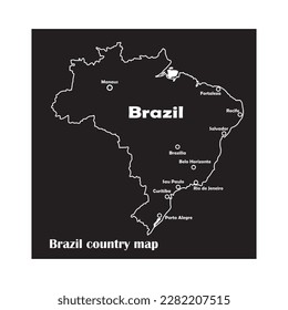 brazil country map icon vector illustration symbol design