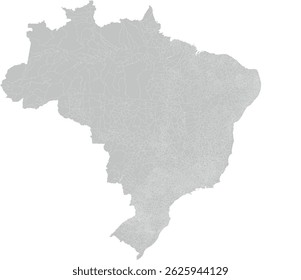 Brasil Mapa do país com municípios em uma única cor