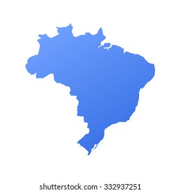 Brazil Country Mapborder Stock Vector (Royalty Free) 332937251 ...