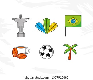 brazil country set icons