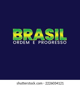 Brazil country typography illustration design, this design is suitable for use at state events