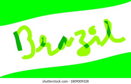 Brazil Creative lettering Design on Independence Day