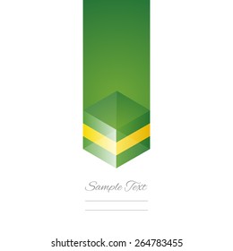 Brazil cube flag white background vector business brochure layout