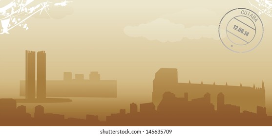 Brazil Cuiaba Abstract Skyline