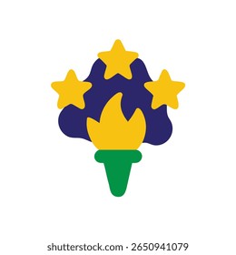 Brazil Proclamação da Republica with Yellow Stars Torch on vector