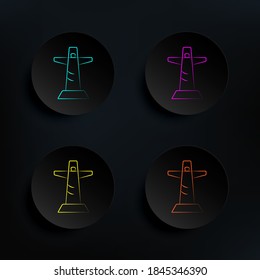 Brazil dark badge color set icon. Simple thin line, outline vector of travel icons for ui and ux, website or mobile application