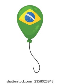 brazil day celebration balloon icon isolated vector