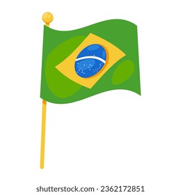 brazil day celebration flag national icon isolated