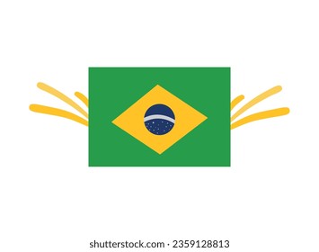 brazil day celebration flag vector isolated