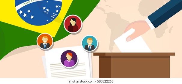 Brazil democracy political process selecting president or parliament member with election and referendum freedom to vote