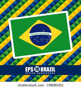 Brazil design over abstract background, vector illustration