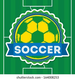 brazil design over field background vector illustration