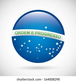 brazil design over gray background vector illustration 