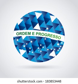 Brazil design over gray background, vector illustration