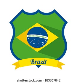 Brazil design over gray background, vector illustration