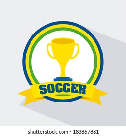 Brazil design over gray background, vector illustration
