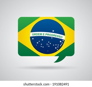 Brazil design over gray background, vector illustration