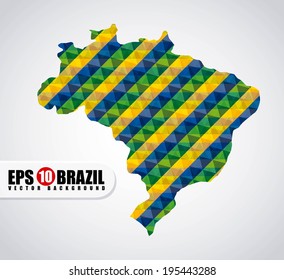 Brazil design over gray background, vector illustration