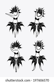 Brazil design over gray background, vector illustration