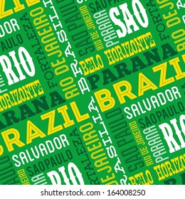 brazil design over green background vector illustration