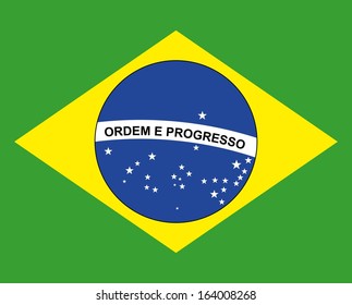brazil design over green background vector illustration