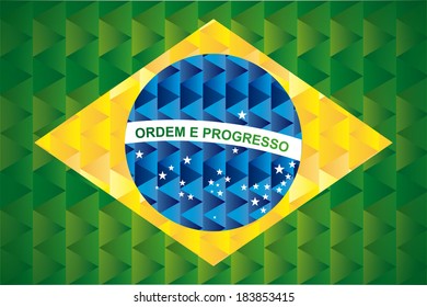 Brazil design over green background, vector illustration