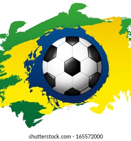 brazil design over  painted background vector illustration