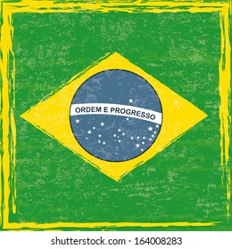 brazil design over rustic background vector illustration