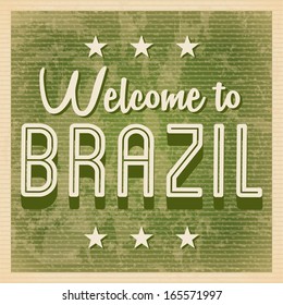 brazil design over rustic background vector illustration
